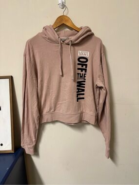 Vans Women's Dusty Rose 'Off The Wall' Cropped Hoodie